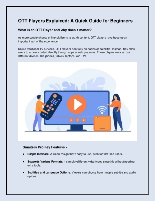 OTT Players Explained: A Simple Guide for Beginners