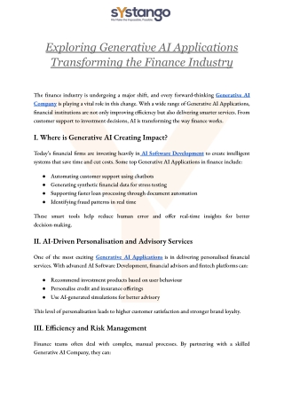 Exploring Generative AI Applications Transforming the Finance Industry.docx