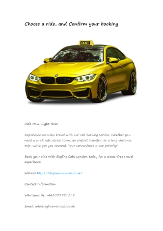 Choose a ride