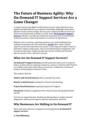 the future of business agility why on demand