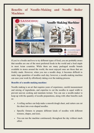 noodle-making machines