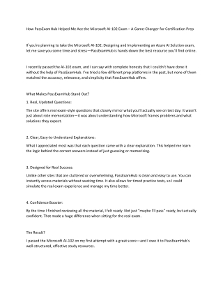 how passexamhub helped me ace the microsoft