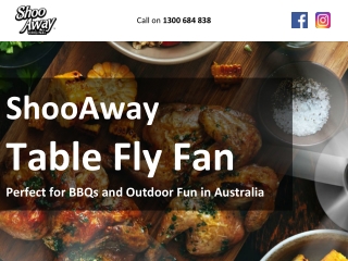 ShooAway Table Fly Fan Perfect for BBQs and Outdoor Fun in Australia