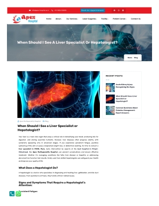 When Should I See a Liver Specialist or Hepatologist