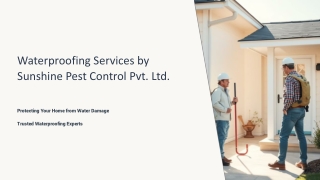 Expert Waterproofing Services by Sunshine Pest Control Pvt. Ltd.