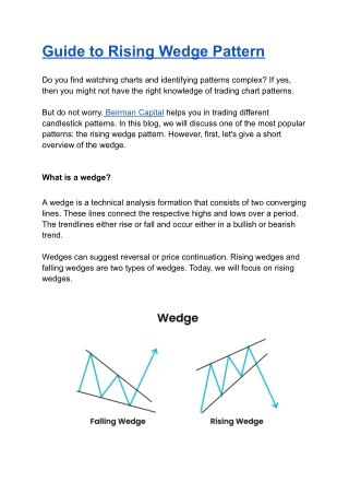 Guide to Rising Wedge Pattern