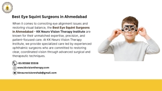 Best Eye Squint Surgeons in Ahmedabad