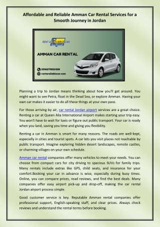 Amman car rental