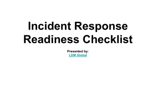 incident response readiness checklist