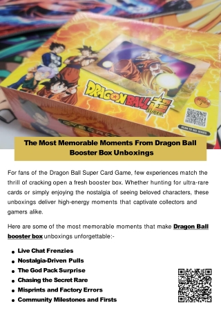 The Most Memorable Moments From Dragon Ball Booster Box Unboxings