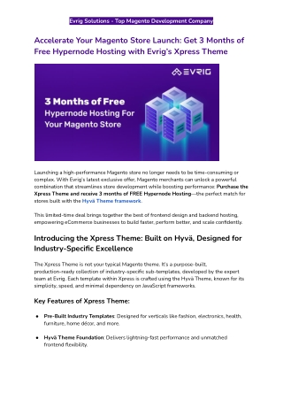 Accelerate Your Magento Store Launch_ Get 3 Months of Free Hypernode Hosting with Evrig’s Xpress Theme