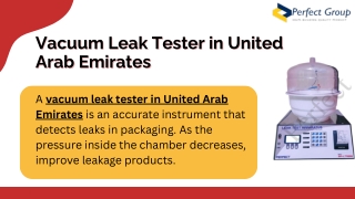 Vacuum Leak Tester in United Arab Emirates