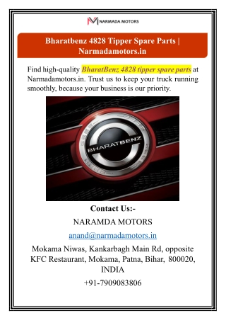 Bharatbenz 4828 Tipper Spare Parts | Narmadamotors.in