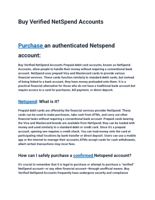 buy verified netspend accounts