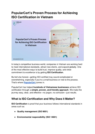 popularcert s proven process for achieving