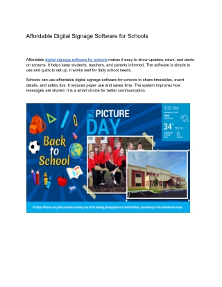 Affordable Digital Signage Software for Schools
