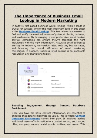 The Importance of Business Email Lookup in Modern Marketing