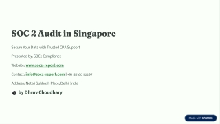 soc 2 audit i si gapore