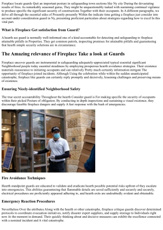 Safeguarding town: Professional Techniques for Hearth Notice Guards in New York