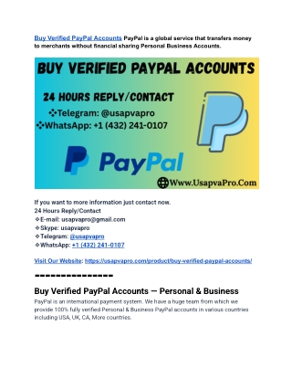 Best Vendors to Buy Verified PayPal Accounts
