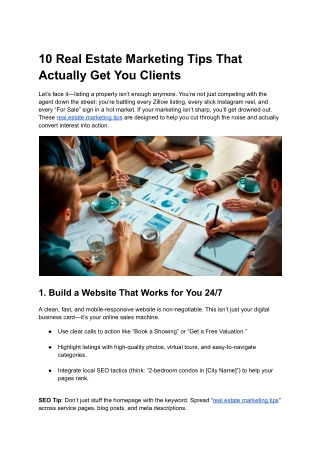 10 Real Estate Marketing Tips That Actually Get You Clients