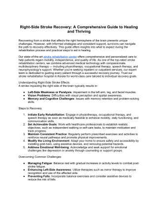 right side stroke recovery a comprehensive guide
