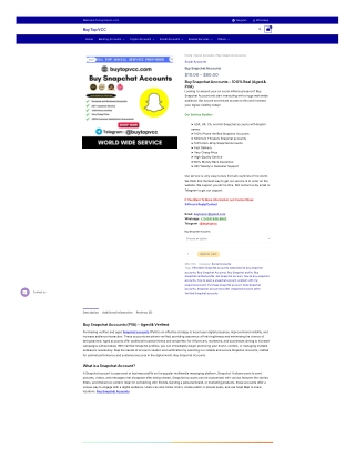 Buy Snapchat Accounts – 100% Real USA Accounts (Aged & PVA)