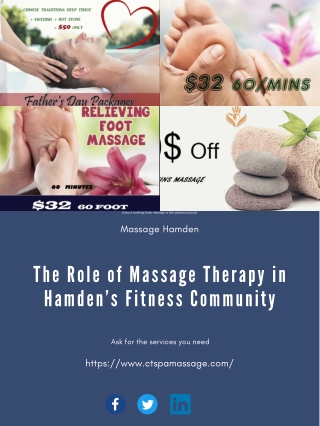 The Role of Massage Therapy in Hamdens Fitness Community