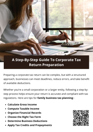 A Step-By-Step Guide To Corporate Tax Return Preparation