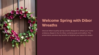 Welcome Spring with Dibor Wreaths