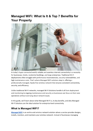 Managed WiFi Solutions for Properties | Spectra Benefits