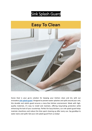 Sink Splash Guard