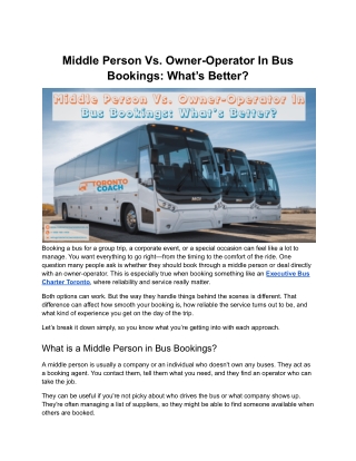 middle person vs owner operator in bus bookings