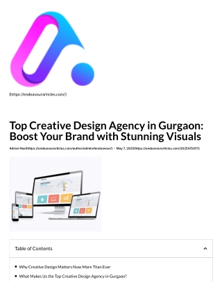 Top Creative Designs Agency in Gurgaon_ Boost Your Brand with Stunning Visuals