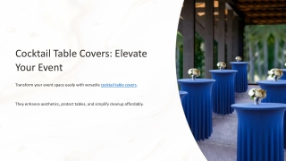 cocktail table covers elevate your event