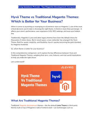 Hyvä Theme vs Traditional Magento Themes_ Which is Better for Your Business