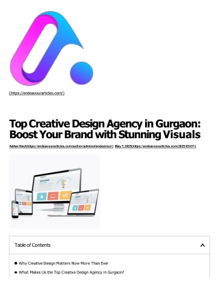Top Creative Designs Agency in Gurgaon_ Boost Your Brand with Stunning Visuals