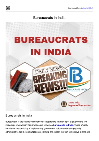 Bureaucrats in India