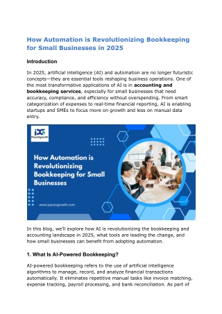 How Automation is Revolutionizing Bookkeeping for Small Businesses in 2025