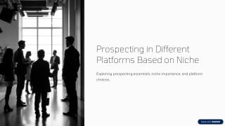 prospecting in different platforms based on niche