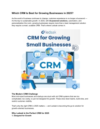 which crm is best for growing businesses in 2025