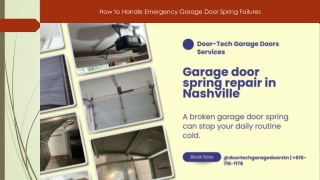 Emergency Garage Door Spring Failure? Here’s What to Do Immediately
