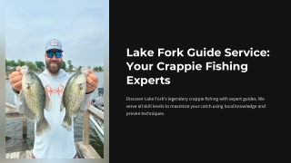 lake fork guide service your crappie fishing