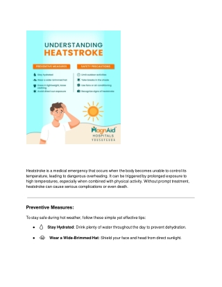 Understanding Heatstroke with Magnaid Hospitals.