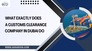 What Exactly Does A Customs Clearance Company in Dubai Do