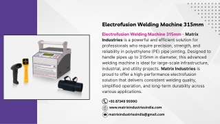 Electrofusion Welding Machine 315mm