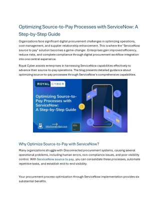 optimizing source to pay processes with
