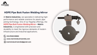 HDPE Pipe Butt Fusion Welding Mirror