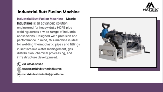 Industrial Butt Fusion Machine