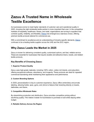 zazuu a trusted name in wholesale textile